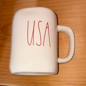 Rae Dunn Mug with Red USA